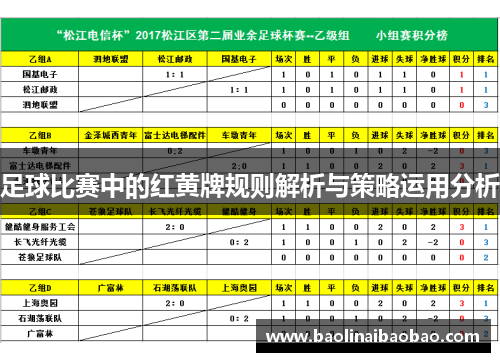 足球比赛中的红黄牌规则解析与策略运用分析