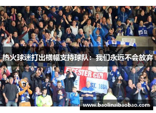 热火球迷打出横幅支持球队：我们永远不会放弃